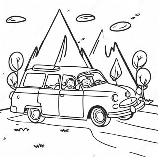 Pagina Para Colorear De Un Divertido Viaje Familiar Por Carretera 99471 38080