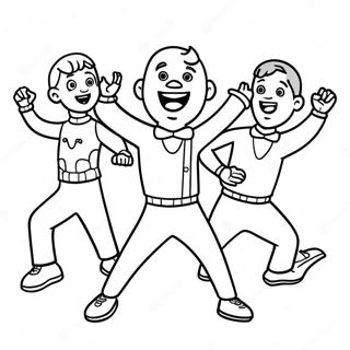 Pagina Para Colorear De Los Personajes Bailarines De Wiggles 99548-38137