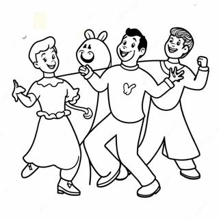 Pagina Para Colorear De Los Personajes Bailarines De Wiggles 99548-38329